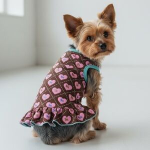 Heart Patterned Dog Dress